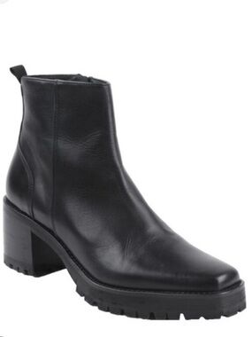 Andre Assous Pacey Lug Real Leather Boots, Block Heel